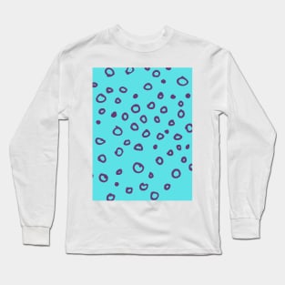 Abstract boho dark purple bubble pattern Long Sleeve T-Shirt